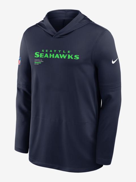 Seattle Seahawks Pure Fury Sideline Men's Nike Dri-FIT NFL Long-Sleeve Hooded Top