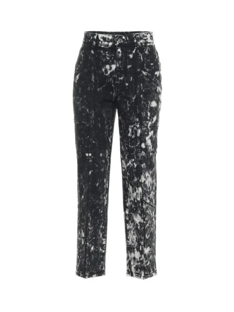 Stella McCartney Galaxy printed high-rise cropped jeans