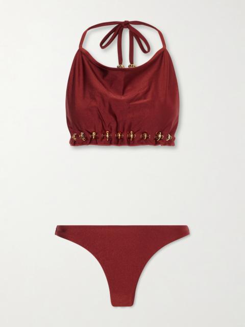 Zimmermann Aster Embellished Bikini