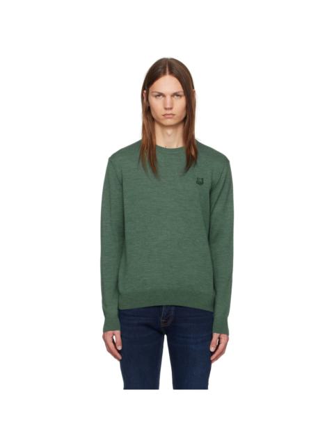 Maison Kitsuné Green Bold Fox Head Patch Regular Sweater