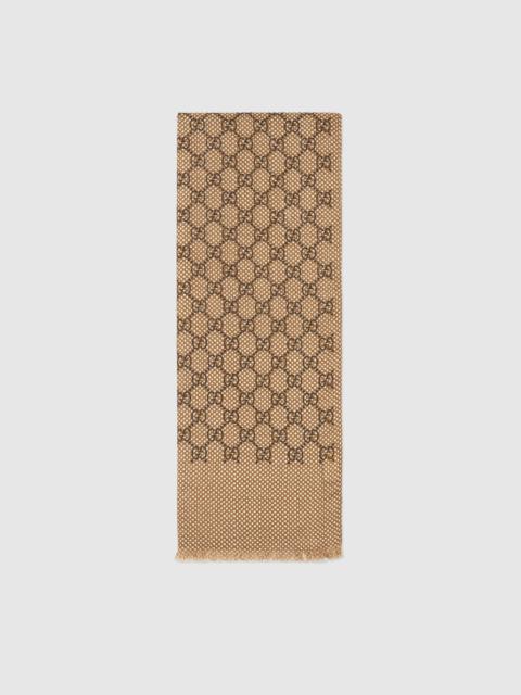 GUCCI GG damier wool silk stole