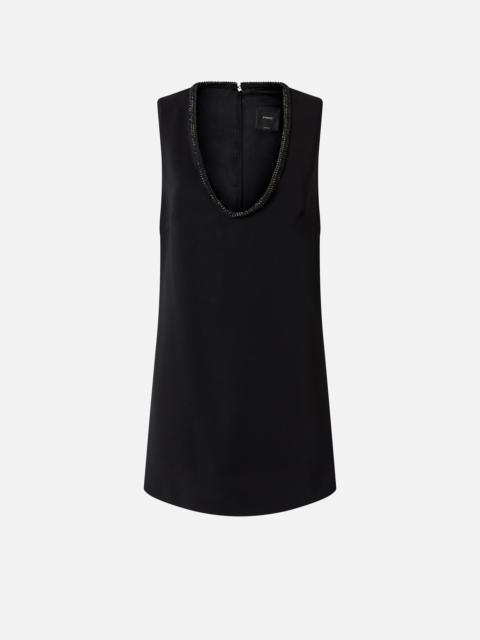 PINKO MINI DRESS WITH JEWEL NECK
