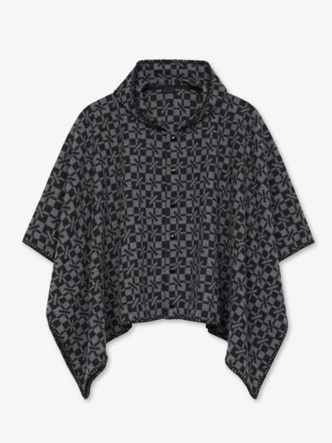 KENZO 'Kenzogram' poncho in wool