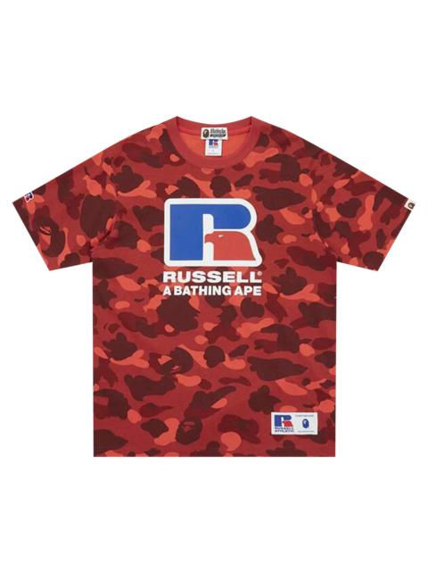 BAPE x Russell Athletic Color Camo Tee 'Red'