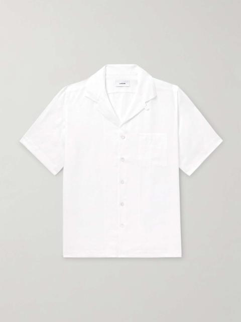 LARDINI Convertible-Collar Linen Shirt
