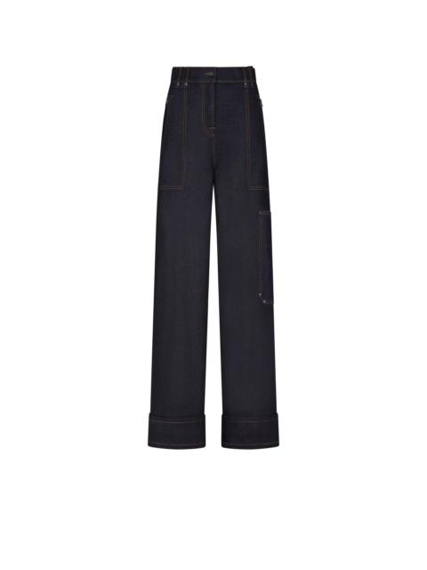 TOM FORD LIGHTWEIGHT DENIM WIDE LEG PANTS