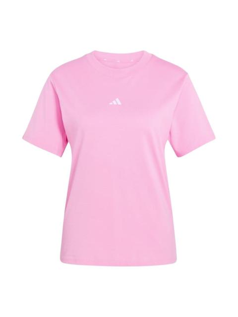 adidas (WMNS) adidas Essentials Small Logo Cotton Tee Asia Sizing 'St Tropic Bloom White' KQ7557