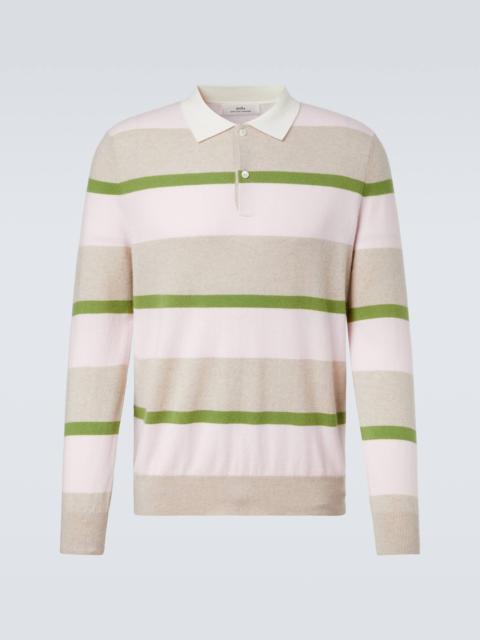 arch4 Striped cashmere polo sweater