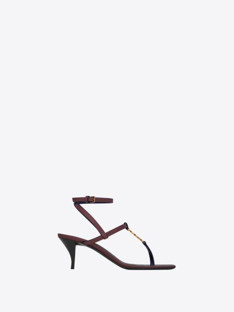cassandra sandals in smooth leather