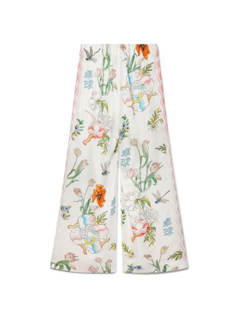 CASABLANCA Ping Pong Fleurie Jour Silk Trousers