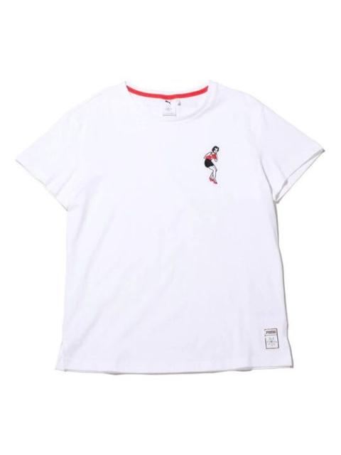 PUMA (WMNS) PUMA x Charlotte Crossover SP20 Small Pattern Round Neck Short Sleeve White 596763-57
