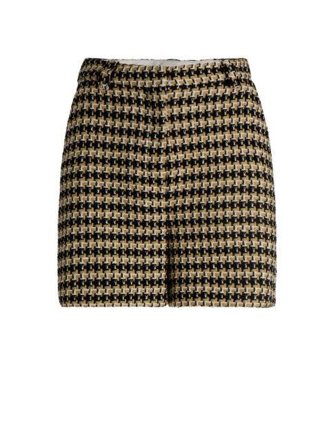 BOSS RELAXED-FIT SHORTS IN TWEED
