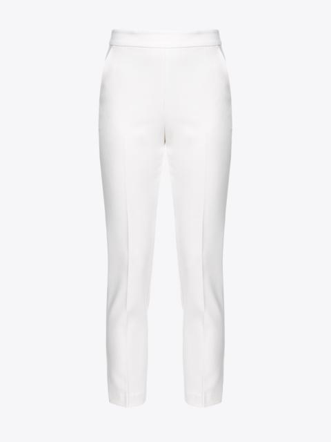 PINKO SLIM-FIT TROUSERS IN TECHNICAL STRETCH CREPE