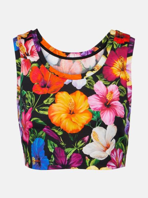 Dolce & Gabbana Floral cotton crop top