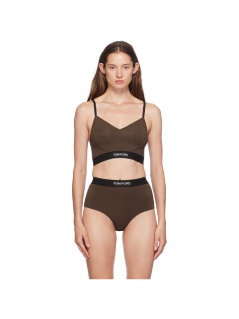 TOM FORD logo-trim stretch bralette