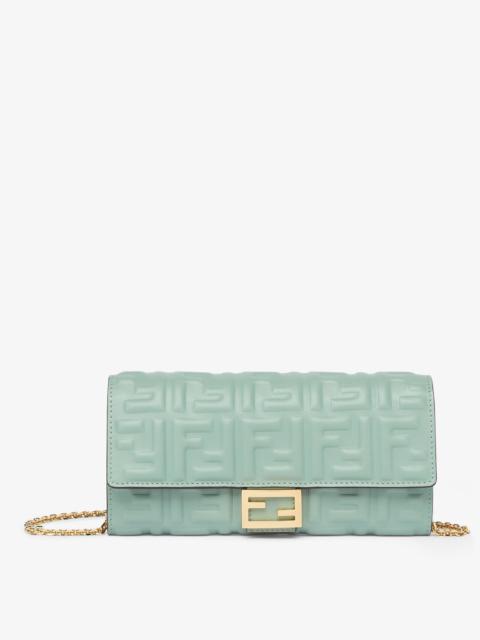 FENDI Mint green nappa leather wallet