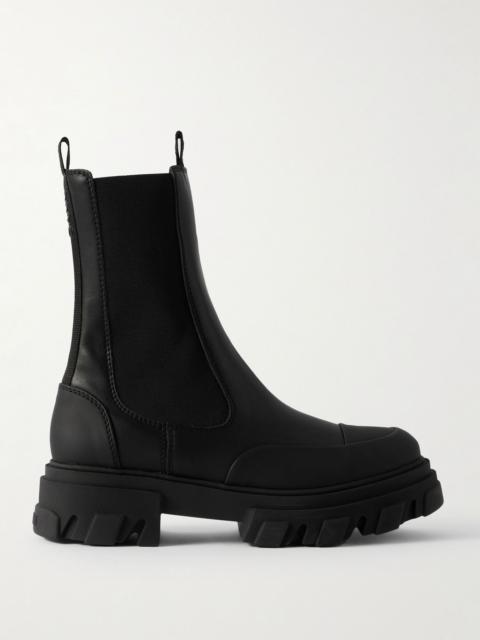 GANNI Leather Chelsea boots Black