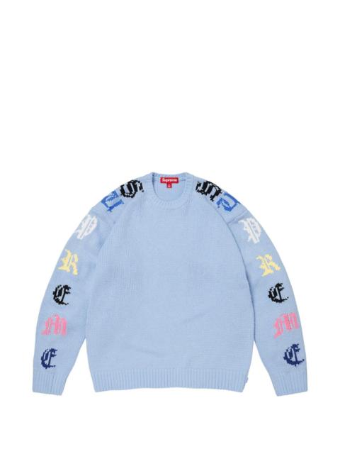 Supreme Old English intarsia-knit sweater
