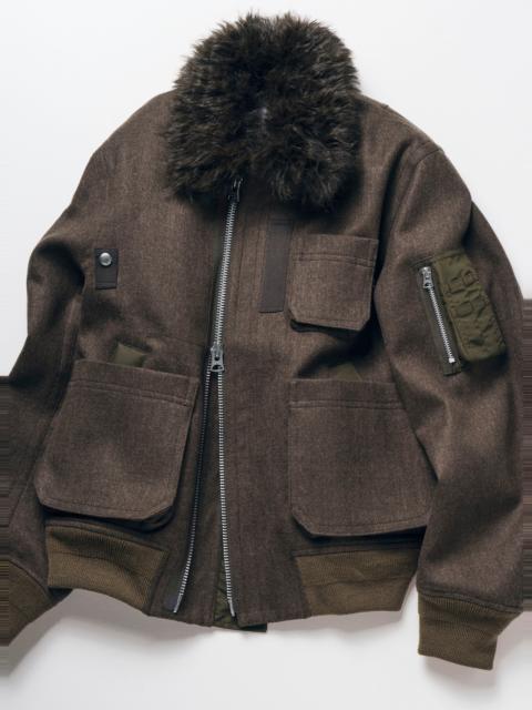 sacai Wool Melton Blouson