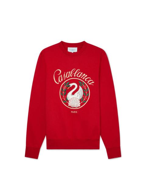 CASABLANCA Red Emblem De Cygne Sweatshirt