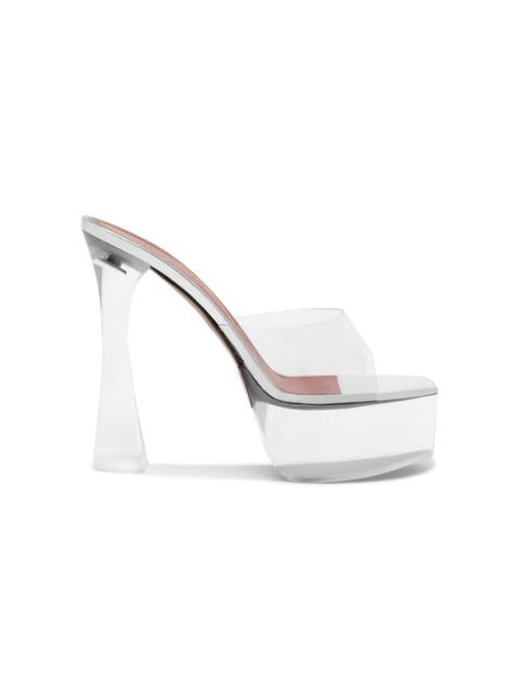 Amina Muaddi Dalida PVC Platform Sandals clear