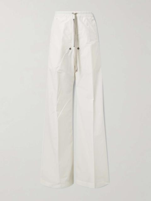 Moncler + Moncler Bela Wide-Leg Cotton and Nylon-Blend Drawstring Trousers