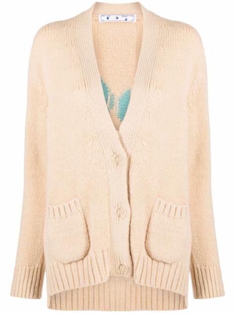 Off-White reverse-logo oversized cardigan