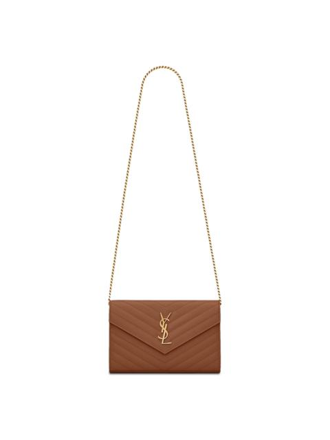 SAINT LAURENT Saint Laurent Monogram Chain Wallet 'Naturel Dark'