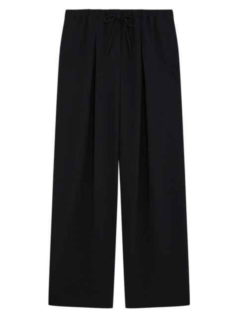 Theory Women's Pleated Crêpe Casual Pants - Black