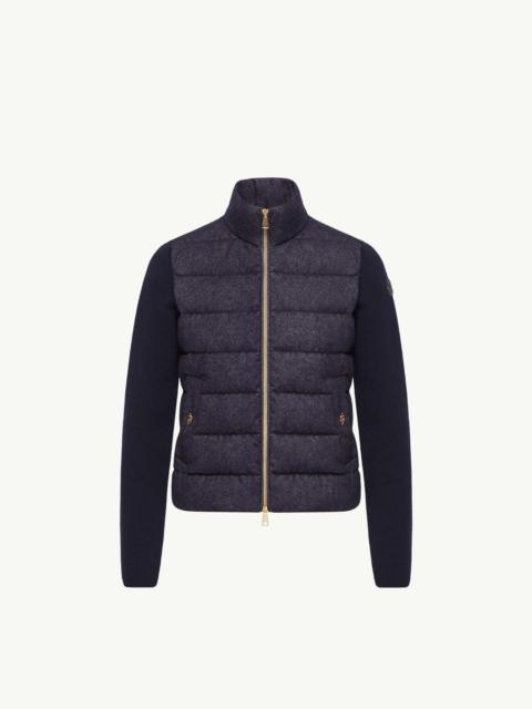 Moncler Wool & Cashmere Padded Zip-Up Cardigan