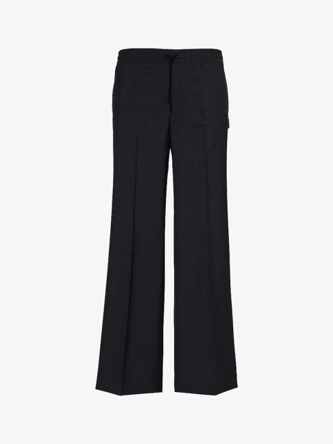 UNDERCOVER Pressed-crease straight-leg woven-blend trousers