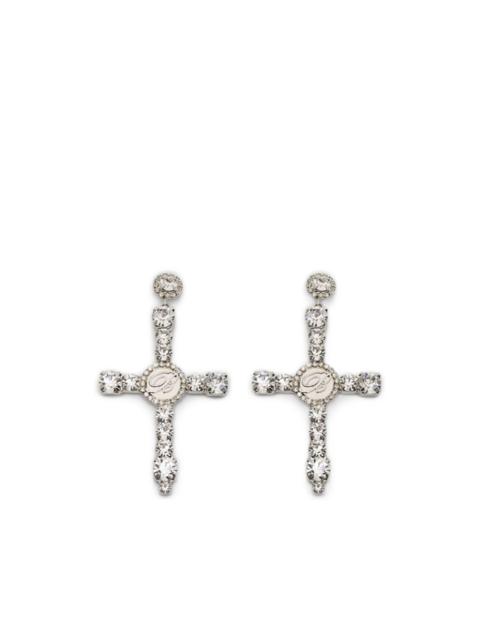 Blumarine cross earrings