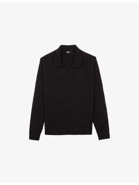 The Kooples Open-Collar Long-Sleeve Wool Jumper
