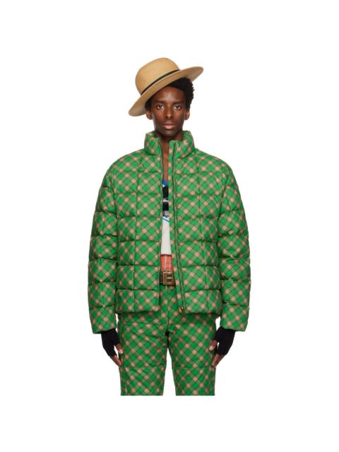 ERL Green Check Down Jacket