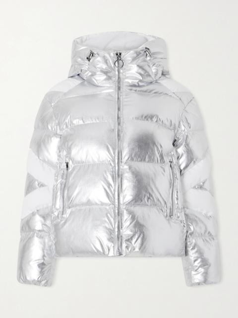 Fusalp Charloy Hooded Quilted Padded Metallic Shell Jacket