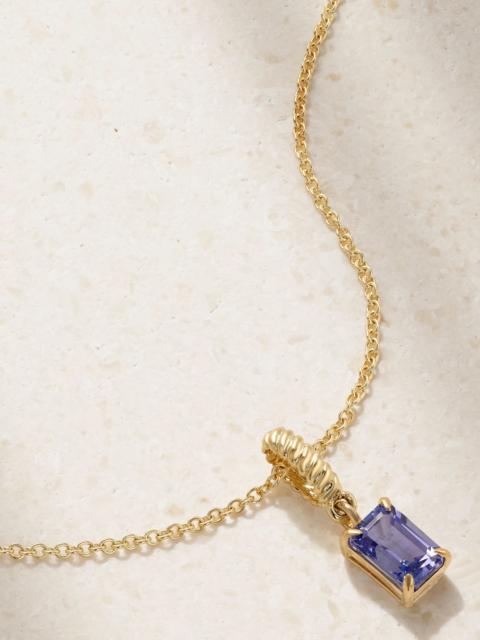 STONE AND STRAND Lakeside 10-karat gold tanzanite necklace Gold
