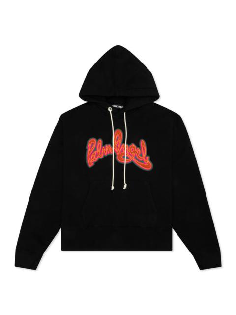 Palm Angels PALM ANGELS SEASONAL LOGO HOODIE - BLACK/ORANGE