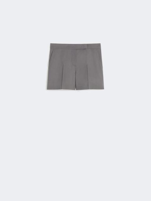 Max Mara Gabardine wool shorts - MEDIUM GREY