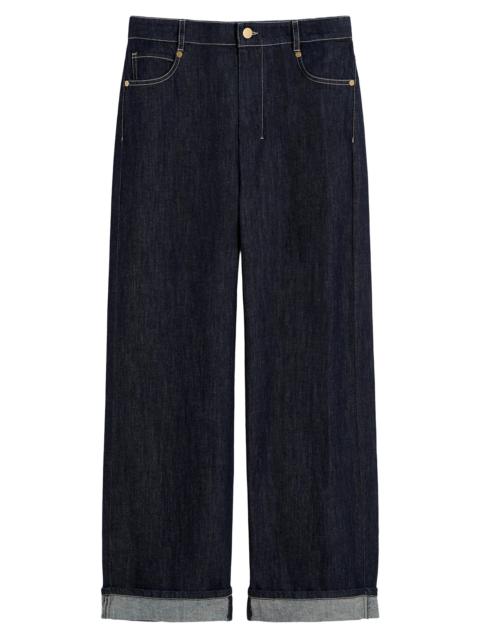 Max Mara Women's Denim Turn Up Jeans - Ultramarine
