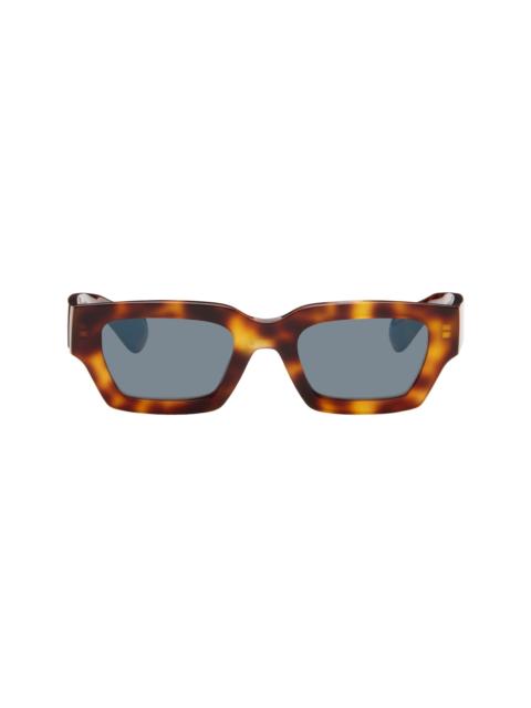 Jil Sander Brown Oliver Peoples Rectangular 'Edition 6' Sunglasses