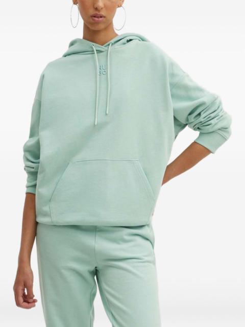 HUGO embroidered hooded top