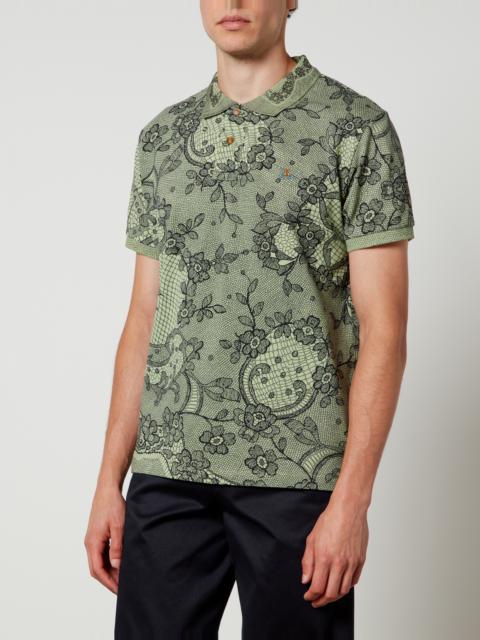 Vivienne Westwood Floral-Print Cotton-Piqué Polo Shirt