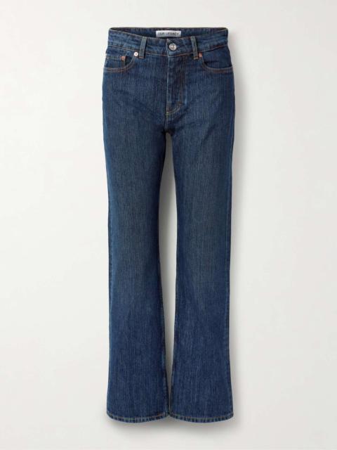 Linear high-rise straight-leg jeans