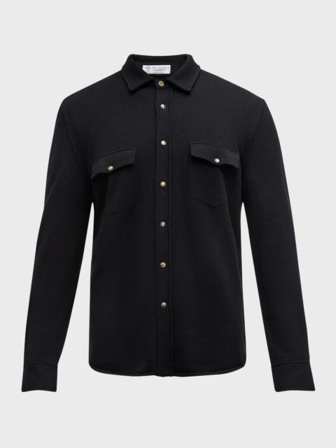 Men's Wool-Cashmere Western Overshirt