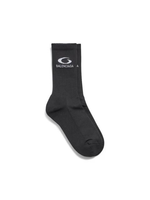BALENCIAGA Men's Loop Sports Icon Socks in Black