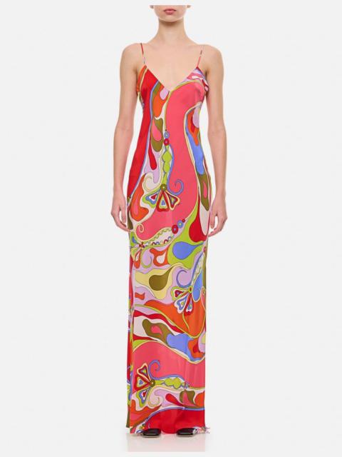 PUCCI CREPE DE CHINE LONG DRESS