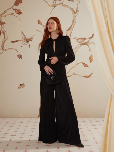 FARM RIO Black Long Sleeve Knot Jumpsuit