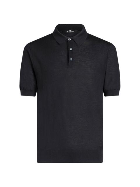 Etro Pegaso-embroidered  knitted polo shirt