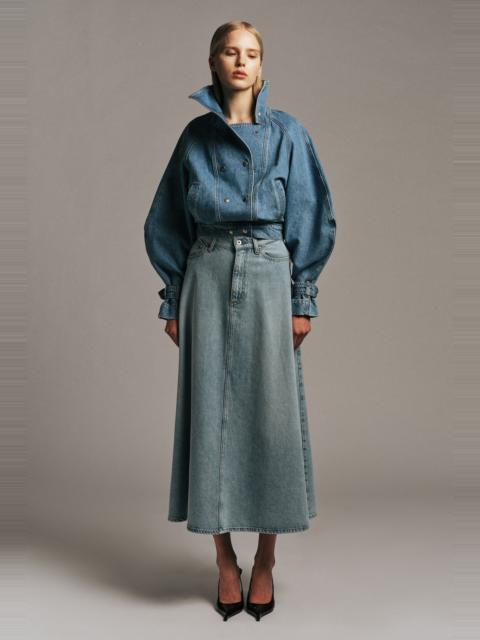 BARDOT 030 Denim Midi Skirt In Light Denim