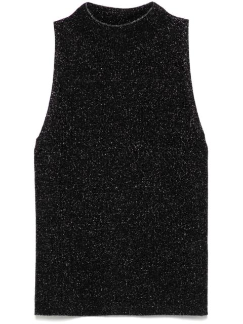 mock-neck top